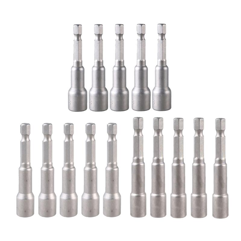 1/4"Socket Strong Magnetic Hexagons Nut Driver for Stable Drilling for DIY Projects Easily Fit Into Various Condition