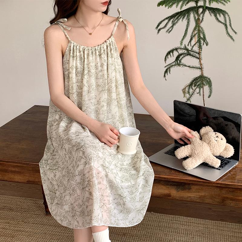 Women's Cloud Cotton Summer Sleepwear: Breathable Stretchy Camisole Dress