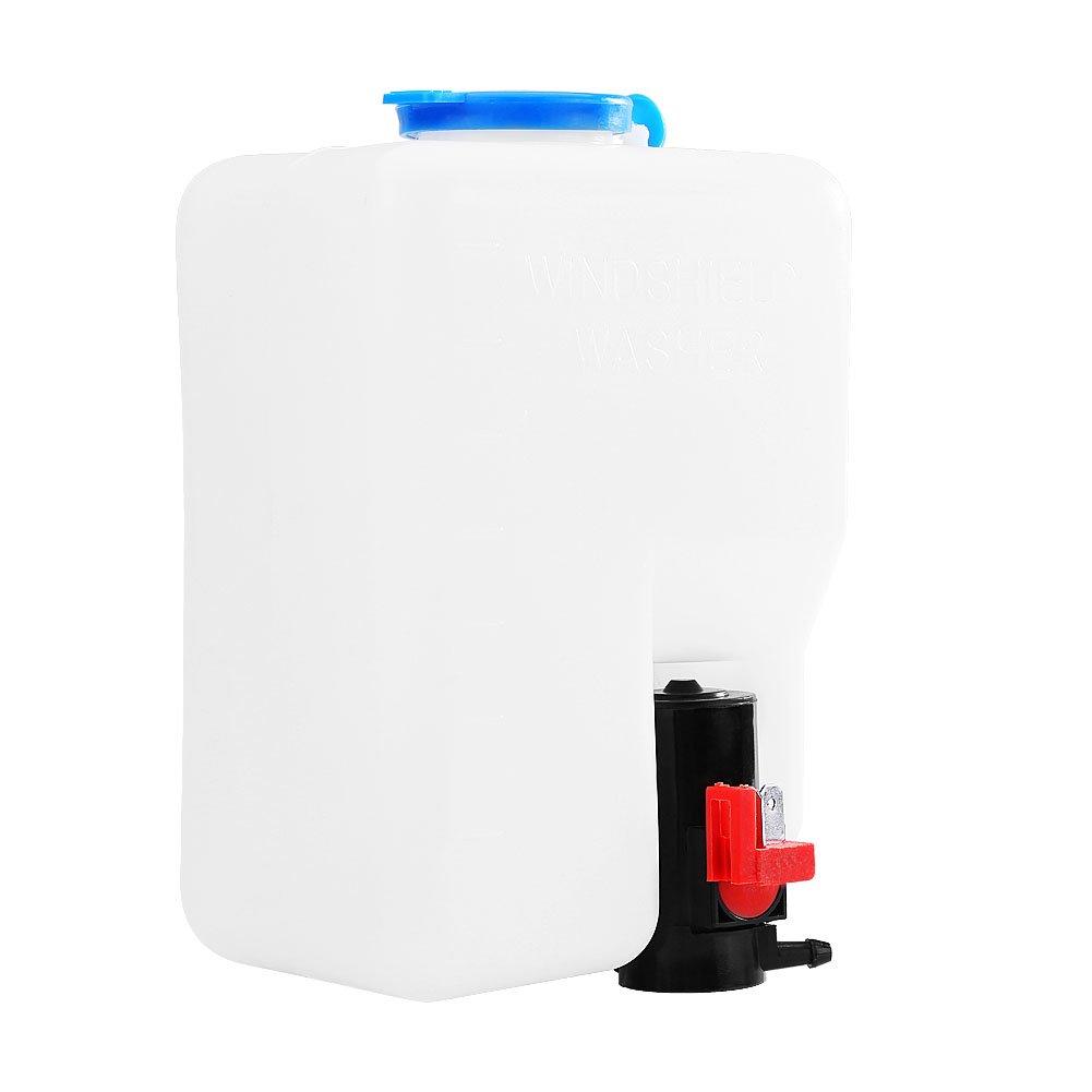 Qiilu Washer Nozzle Washer Tank Universal Windshield Cleaning Pot Cleaning Bottle Kit Cleaning Tool for Classic Car 1.2ltr