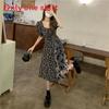 Floral Square Neck Dress For Women With Mesh Patchwork Summer Style