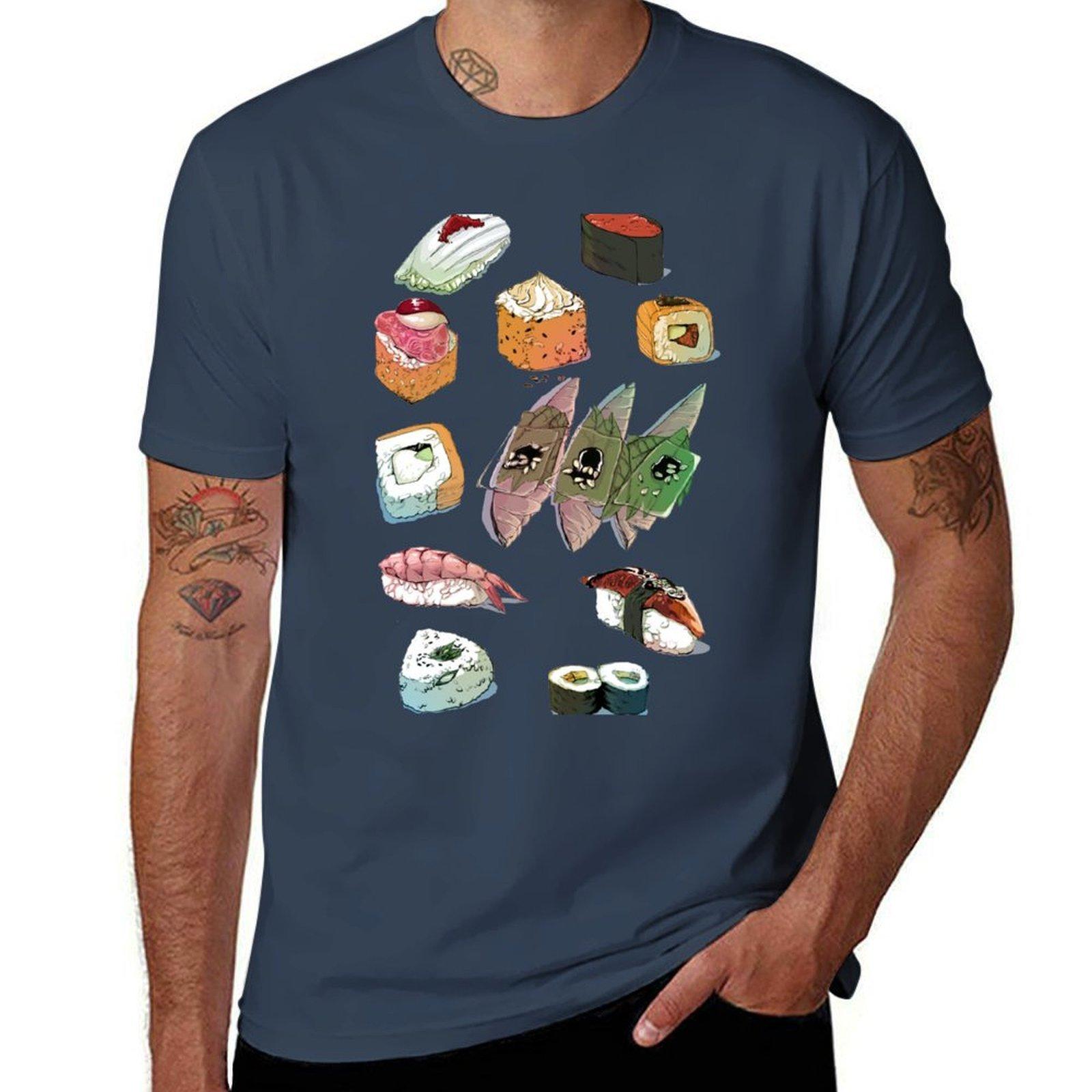 Sushi Set Tshirt Thanksgiving Casual Tee S