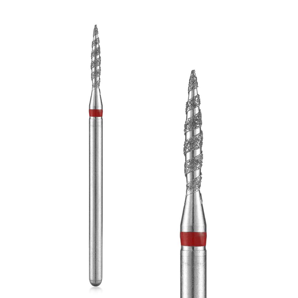 Tornado Flame Diamond Nail Drill Bit Milling Cutters Pedicure Diamond Burrs for Electric Polisher Accessories Tools