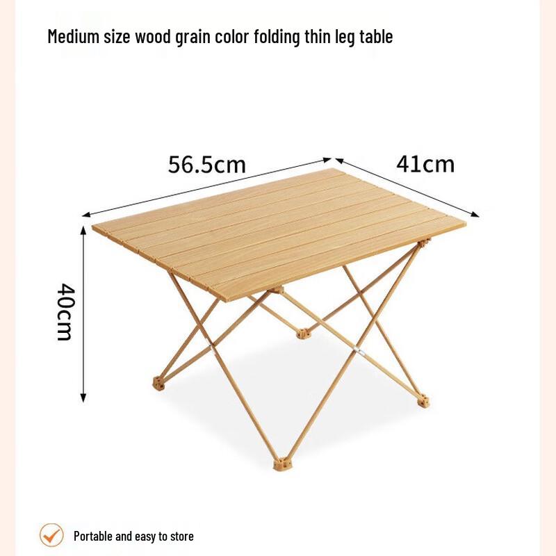 Portable Aluminum Alloy Roll-Up Camping Table
