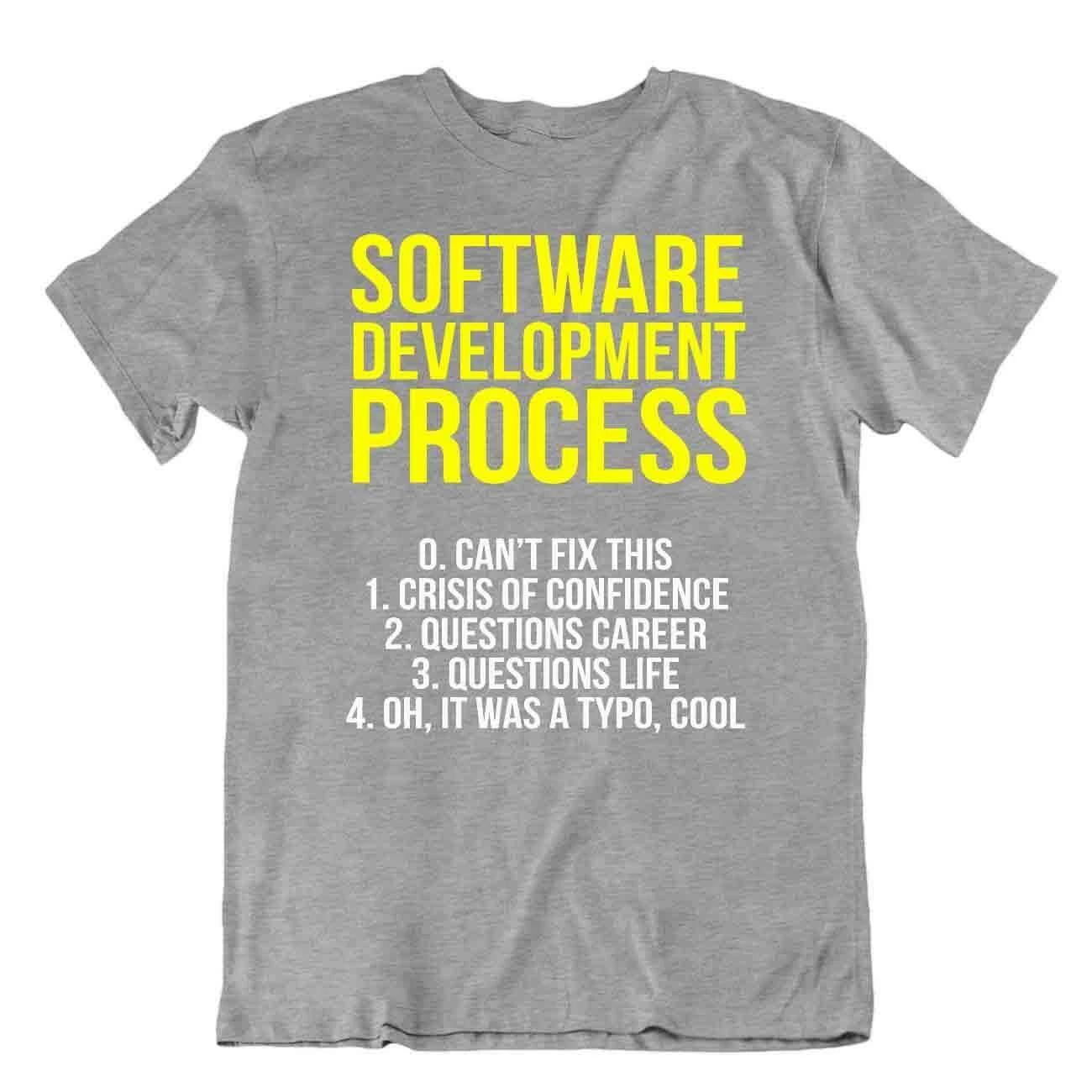 Software Tshirt Programmer T-Shirt Development Process Teecool Shirt 2XL