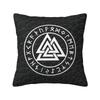 Custom Lucky Charm Viking Compass Vegvisir Cushion Cover Xcm Vikings Valhalla Velvet Luxury Pillow Case Home Decoration