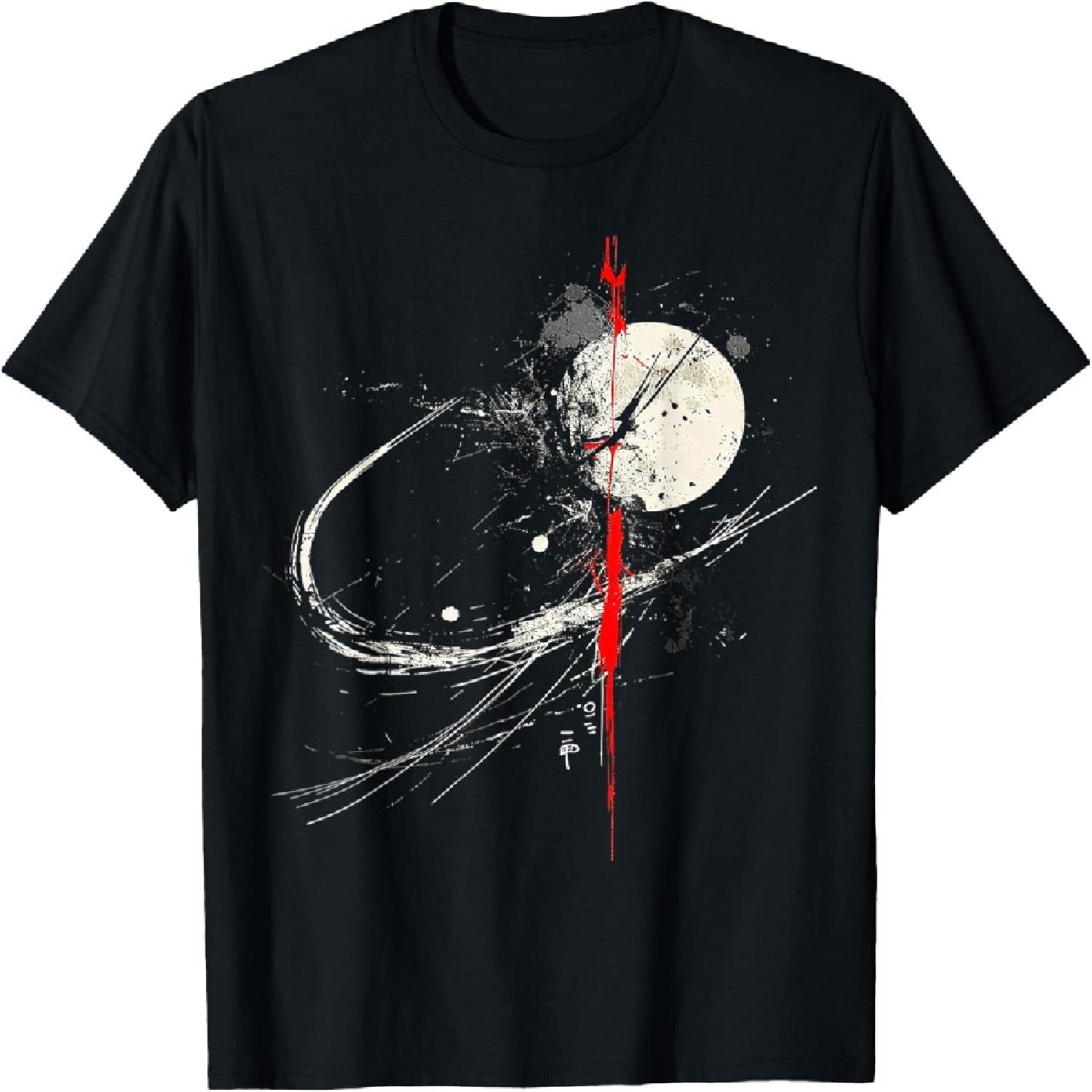 

Moon Drawing Art Graphic Painting Motif Moon T-Shirt XXXXXL різнокольоровий