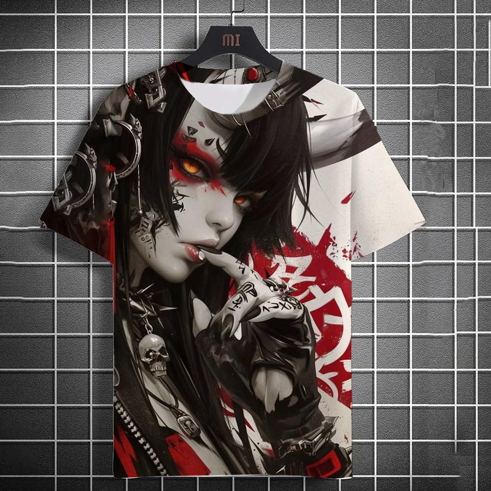 Pánské a dámské letní módní 3D potisk anime potisk tričko ležérní polyesterový kulatý výstřih ležérní trička s krátkým rukávem top