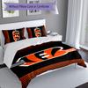 3pcs Cincinnati Bengals LOGO Duvet Cover Set, Includes 1 Duvet Cover and 2 Pillowcases,Skin-Friendly&Comfortable Fabric,Suitable Bedding Sets