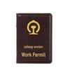 Railway Employee PU Leather ID Card Holder - Durable and Convenient Commuter Pass Case