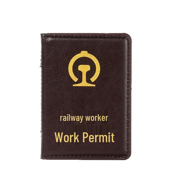 Railway Employee PU Leather ID Card Holder - Durable and Convenient Commuter Pass Case