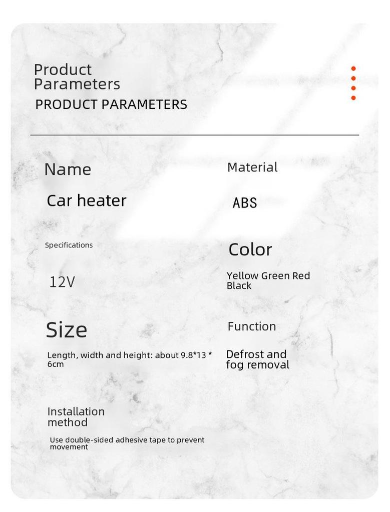 12V Auto Elektroheizung & Enteiser