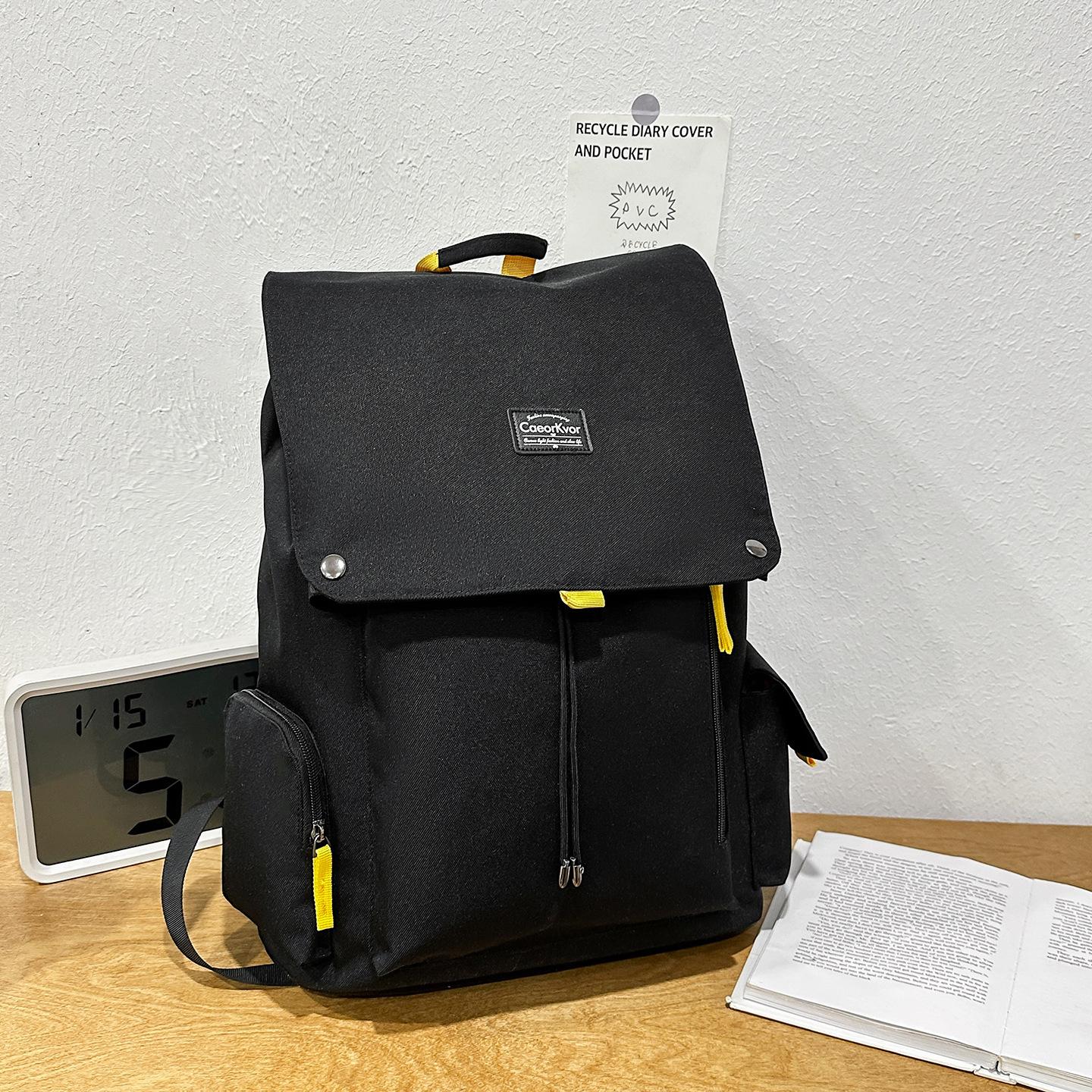 

Men s backpack, laptop bag, high-end feel, suitable for college and high school students, large capacity, casual sports, outdoor чёрный