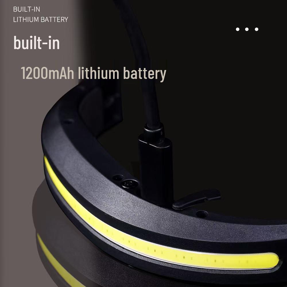 USB Rechargeable Running Headlamp with COB Work Light for Outdoor Camping