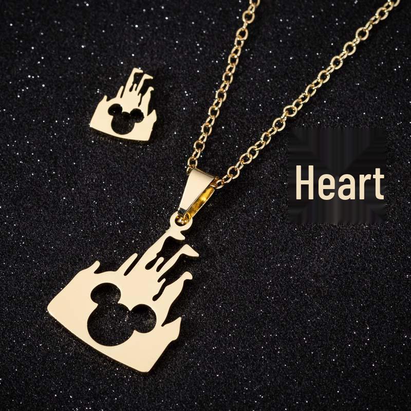 Thanksgiving Pendant Necklace & Earrings Set: Mother Holding Child, Stainless Steel Tree of Life Jewelry for Spring & Summer