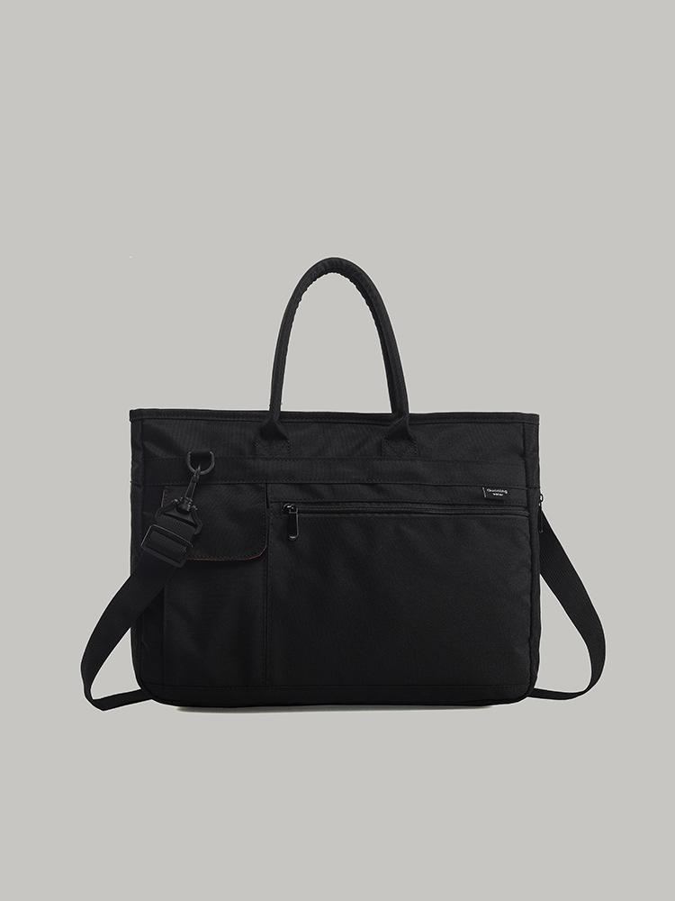 

Японский простой ретро портфель модный универсальный дорожный плечевой кроссбоди 15.5 портативная сумка для ноутбука чёрный