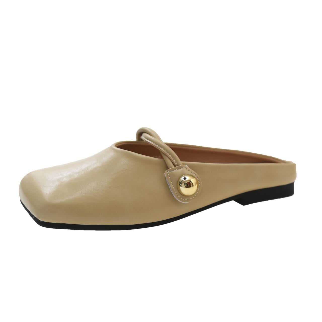 

Мода Новый корейский стиль Новые летние женские туфли Ретро сандалии с квадратной головкой для женщин Модные повседневные туфли на плоской подошве для женщин Тапочки 35 хаки