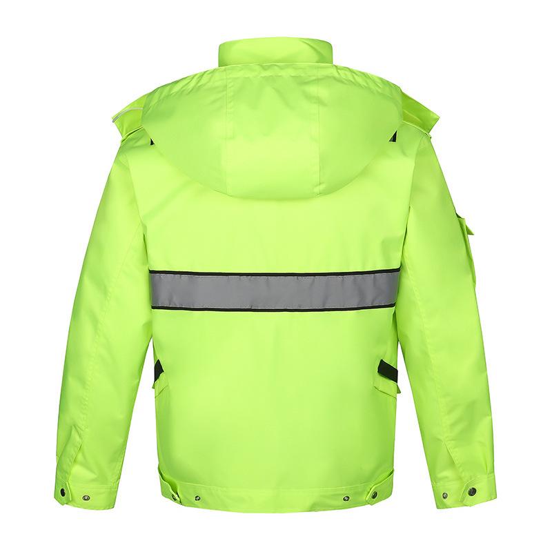 Reflective Raincoat Set for Traffic Duty, Road Administration, and Motorcycle Cycling