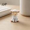 PLA Sheep Statue 3D Printed Figurine Mini for Desk Decor Ornament Sitting Lamp Sculpture Ornament Gift Animal Lovers Shape Figurine