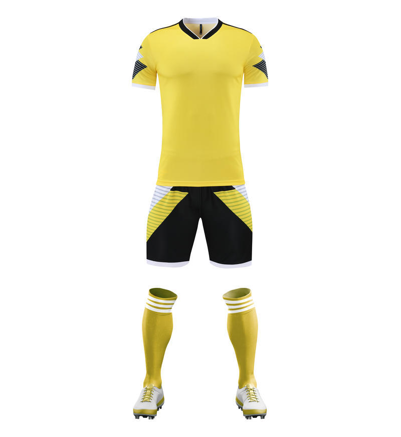 

New Soccer Uniform Set, Men S And Women S Adult Short-Sleeved Sports Team Uniform, Casual Suit, Competition Special Suit 2204 4XL жовтий