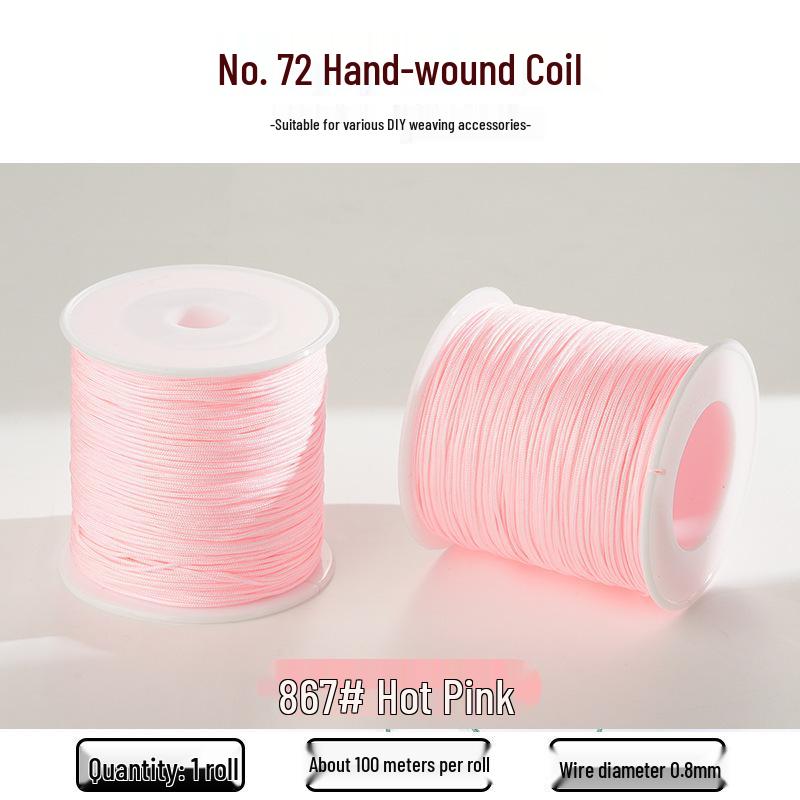 Mehrfarbig Nein. 72 Handgeflochtenes Perlenkordel-Set - Strapazierfähiges Knoten- & Armbandmaterial