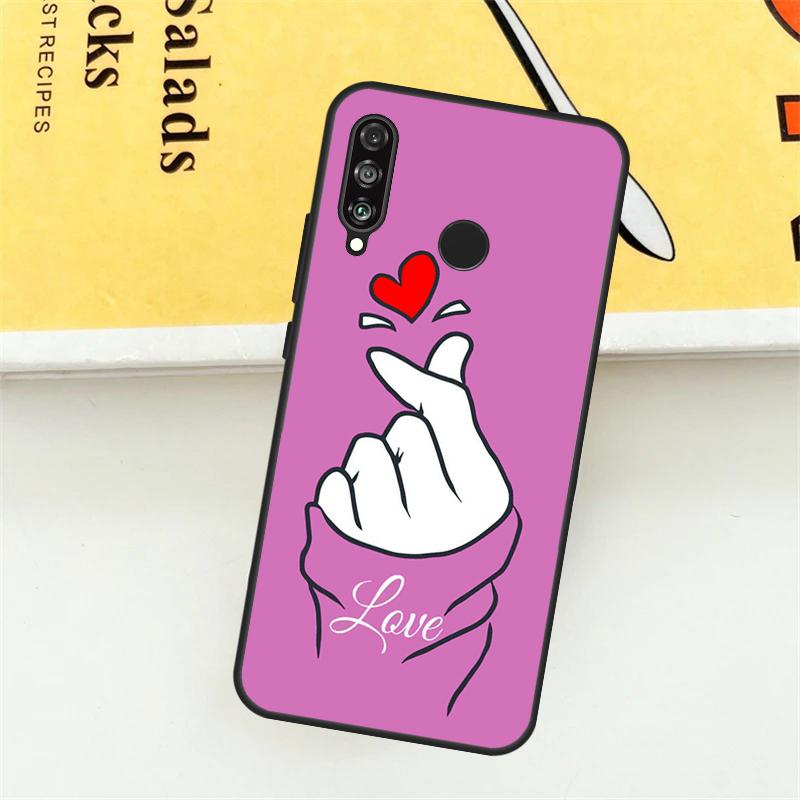 Kpop Finger Heart For Huawei Nova 12i 7i 8i 11i Y73 Y72 Y61 Y91 Y90 Y70 Y60 9 10 SE 11 Pro P30 P40 Lite Case
