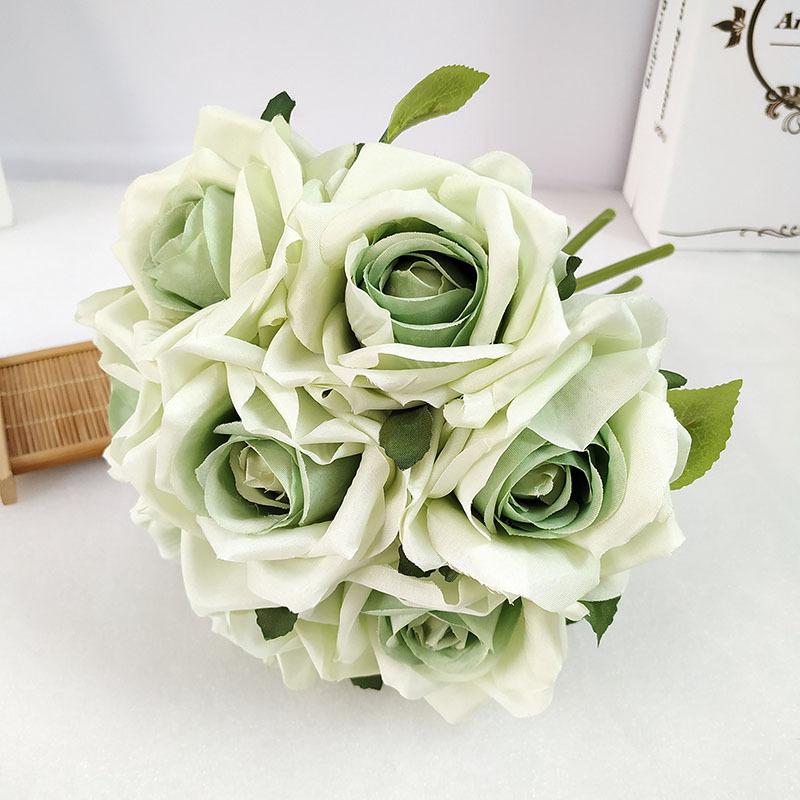 

Имитация цветка, букет из 7 роз, искусственные цветы для свадебного цветочного оформления, искусственные цветы для украшения гостиной дома