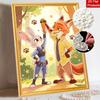 Disney DIY Pearl Painting Zootopia Partner Interaction Decorative Painting Creative Ornaments Friends Gifts Desktop Furnishings Home Decoration