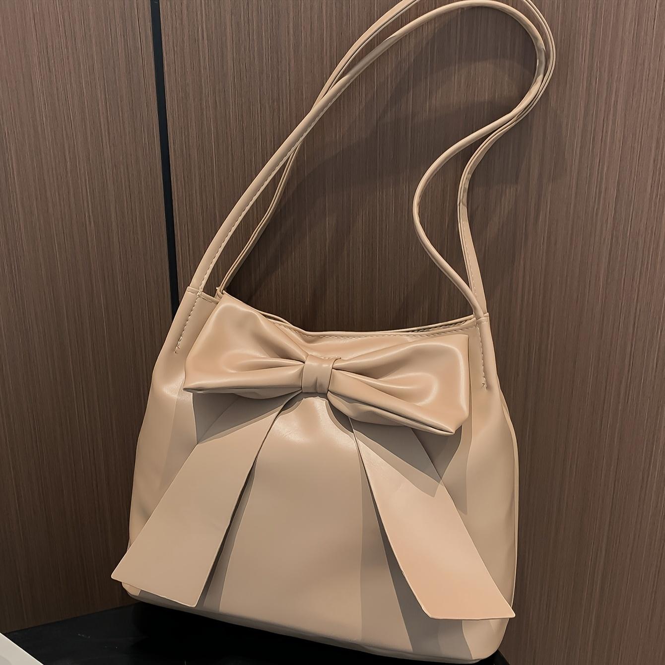 

Elegant Bowknot Tote Bag For Women, Sweet Versatile Handbag Shoulder Bag хакі