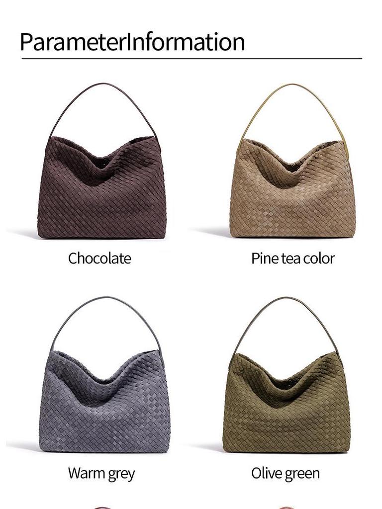 Bolso Tote Tejido a Mano de Gran Capacidad para Mujer: Bolso Cubo Versátil para el Día a Día y Cruzado