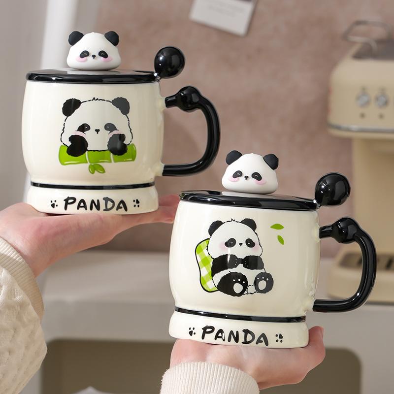 Creative Cartoon Chubby Panda Ceramic Cup Student Mug Milk Cup Office Drinking Cup Couple Cup Gift