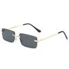 1Pc Men's Fashion Glasses New Metal Frameless Elegant Retro Versatile Trendy Suitable for Daily Use Vacation Outdoor Sun Protect