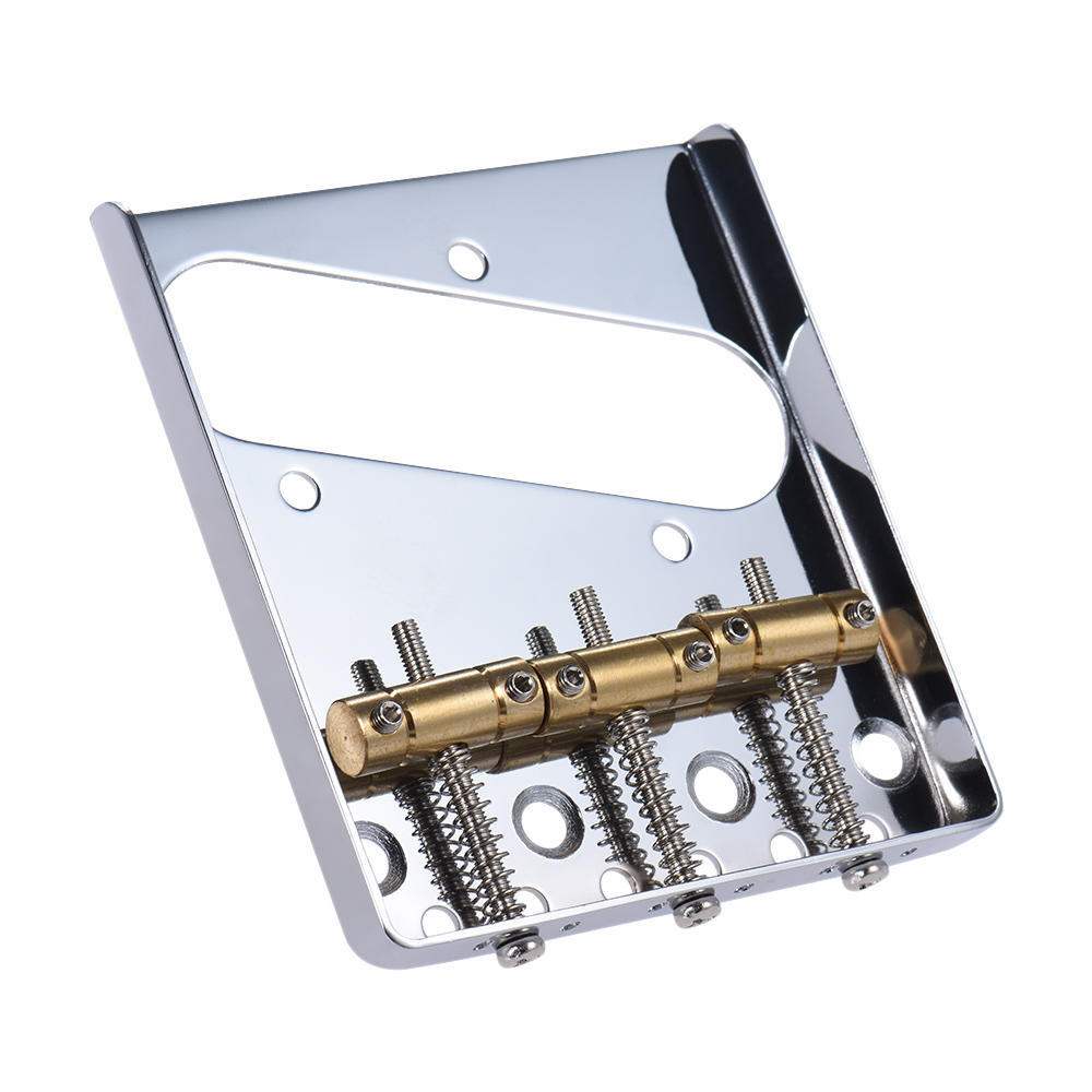 3 Messing Zadel Asbak Brug Staartstuk Verchroomd Vervanging voor F TL Elektrische Gitaar Vervangingsonderdeel met Schroeven