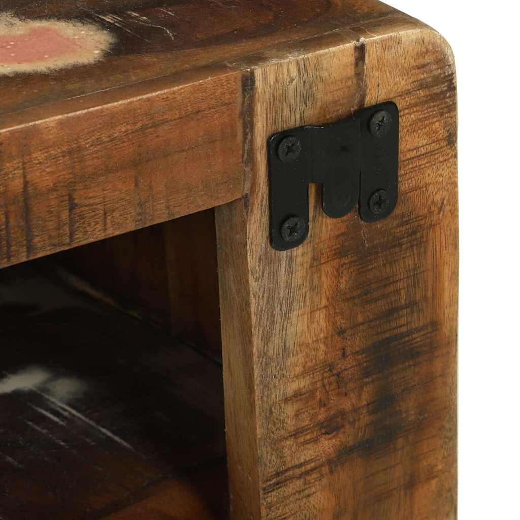 TV Cabinet Multicolored 100 X 32 X 36 Cm Solid Reclaimed Wood
