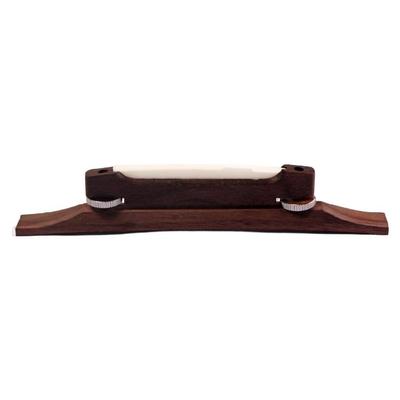 Archtop Guitar Rosewood Bridge with Bone Saddles Guitar Height Adjustable Mandolin Parts for Long Lasting Durability