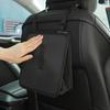 1Pc car chair back hanging bag portable pure black storage folding storage box, cleanable folding hanging