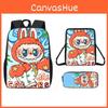 Дитячий рюкзак Labubu з мультфільмом, з дихаючої тканини Oxford, для учнів початкової школи