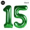 32 Inch Green Number Foil Balloons 0-9 Jungle Safari Theme Soccer Party Decor Kid Boy 1st Birthday Dinosaur Baby Shower Supplies
