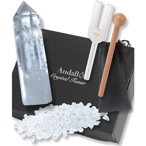 

Andall Crystal Tuner [High-Vibration Purified Quartz Crystals Supervised by Healers] 4096Hz Tuning Fork, Crystal Purification, Relaxation, White Quart