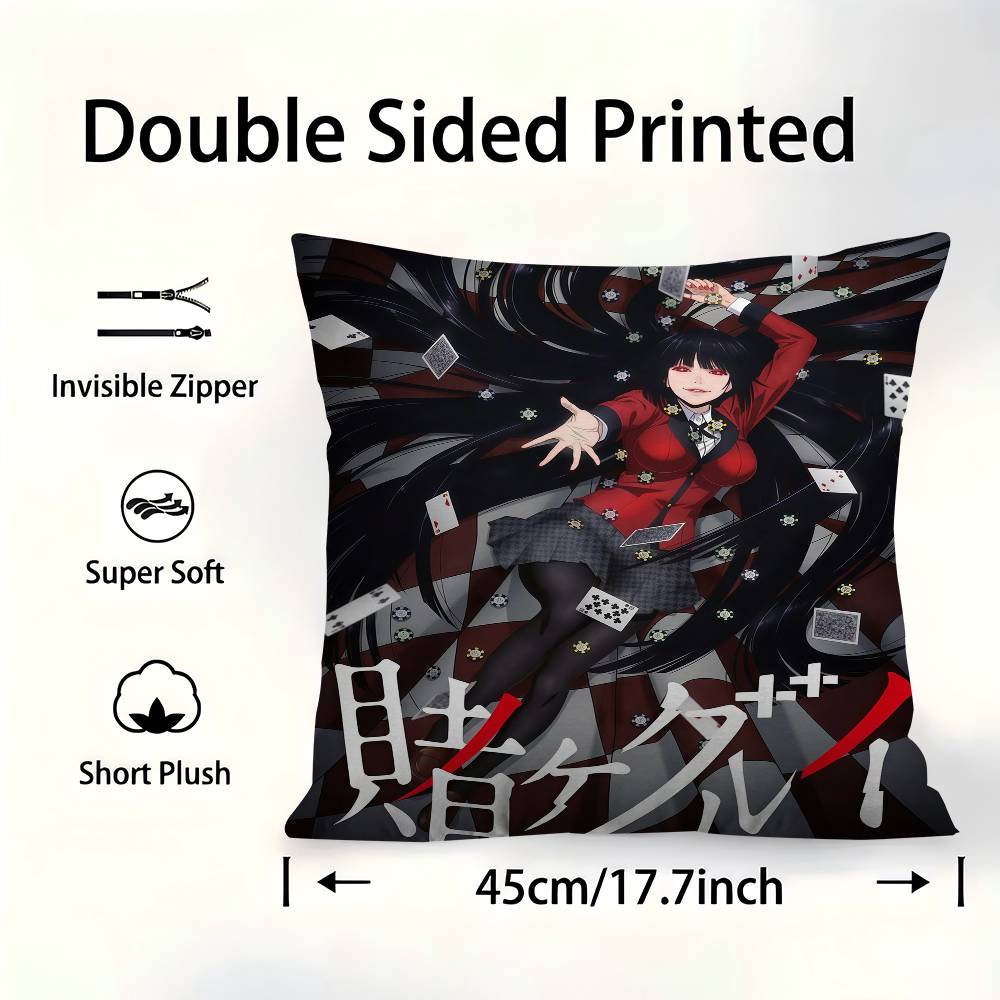 

Anime Kakegurui Jabami Yumeko Pillow Anime Pillow Sofa Bed Head Pillow Cover Cushion Cover Fashion 30X30cm