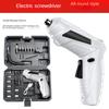 220V Electric Screwdriver Set Household Small Electric Drill Rechargeable Screw Mini Multi-Function Lithium Screwdriver Hardware