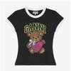 Ganni Women Baby FiT ConTrasT Ringer T shirT T4335 252