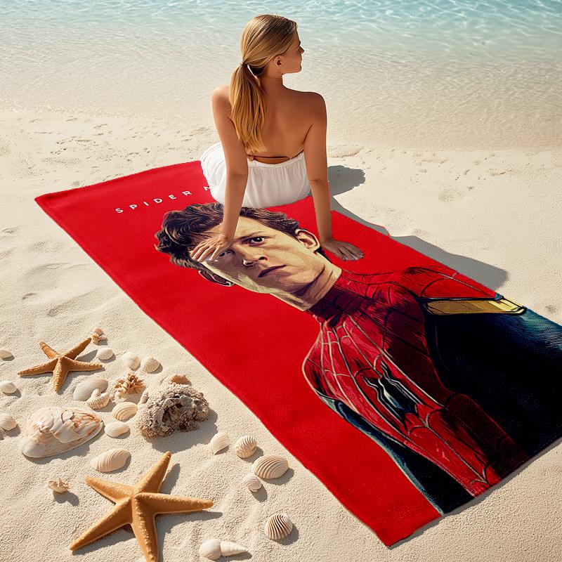 Spider-Man beach towel Outdoor camping Beach towel for vacation swim Outdoor pool Absorbent bath towel