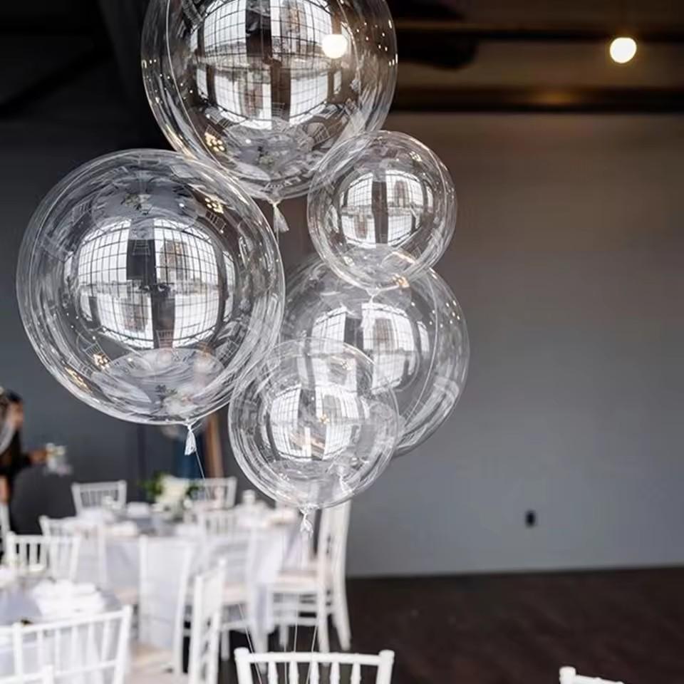 Transparent Bobo Balloons Fillable Clear Bubble Balloon for Wedding Birthday Party Decoration Air Helium Ballon