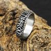 Viking Rune Design Titanium Steel Men's Ring Retro Norse Style