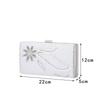 Exquisite Clutch Bag Pearl Embedded Flower Pattern Surface Women Elegant Chain Crossbody Shoulder Bag Lady Evening Noble Handbag