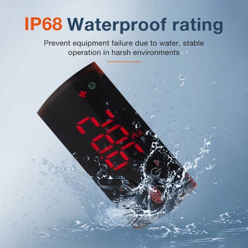 Double Sensors Thermostat For Cold Storage With Temperature Control Heating Cooling Mode LCD Display ABS Construction