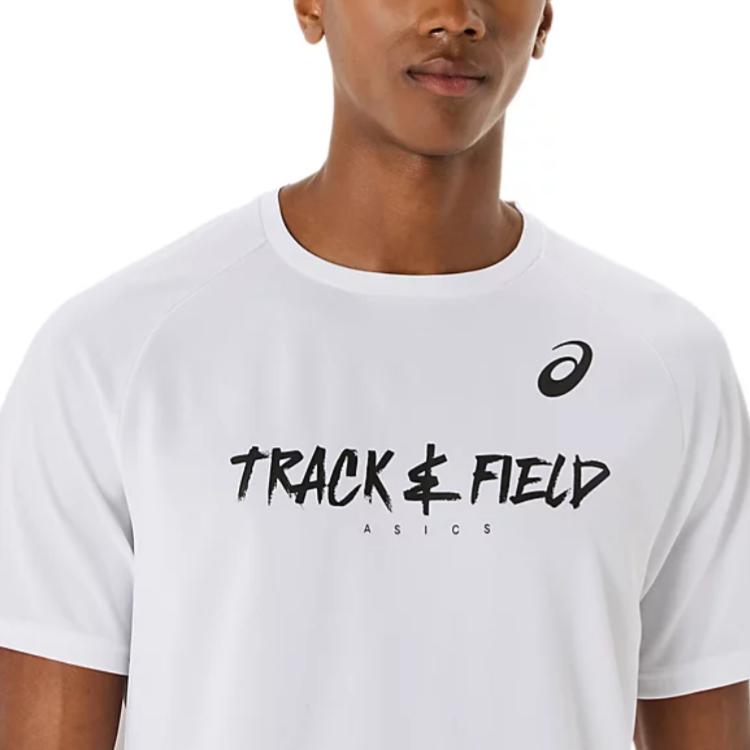 Asics Letter Raglan Crew Neck Short Sleeve T-Shirt Men Tops Bright-White 2091A750-100