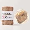 150g/ball Gold Wire Hollow Core Rope 3 Strands 3mm 100m Glitter Gold Cord Thread Handmade Knitting Crochet Yarn Handmade Crochet