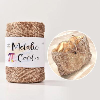 150g/ball Gold Wire Hollow Core Rope 3 Strands 3mm 100m Glitter Gold Cord Thread Handmade Knitting Crochet Yarn Handmade Crochet