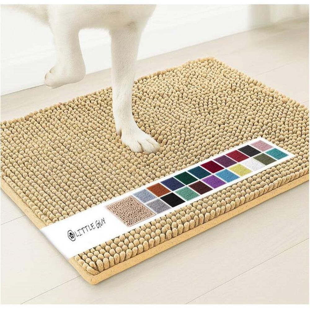 Nepromokavá podložka pro psy – Ultraabsorpční mikrovlákno, Protiskluzová podložka TPE, Rychleschnoucí – 16x24" Vstupní rohožka do interiéru pro domácí mazlíčky – Omyvatelná, 14 barev